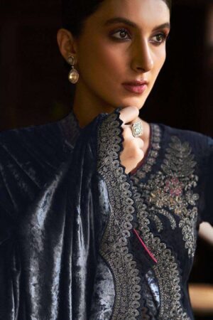 My Fashion Road Aiqa Elle Traditional Wear Velvet Designer Ladies Suit | 8403