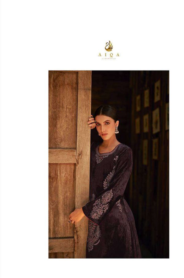 My Fashion Road Aiqa Elle Traditional Wear Velvet Designer Ladies Suit | 8404