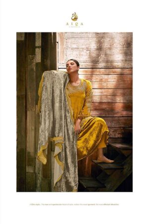My Fashion Road Aiqa Elle Traditional Wear Velvet Designer Ladies Suit | 8402