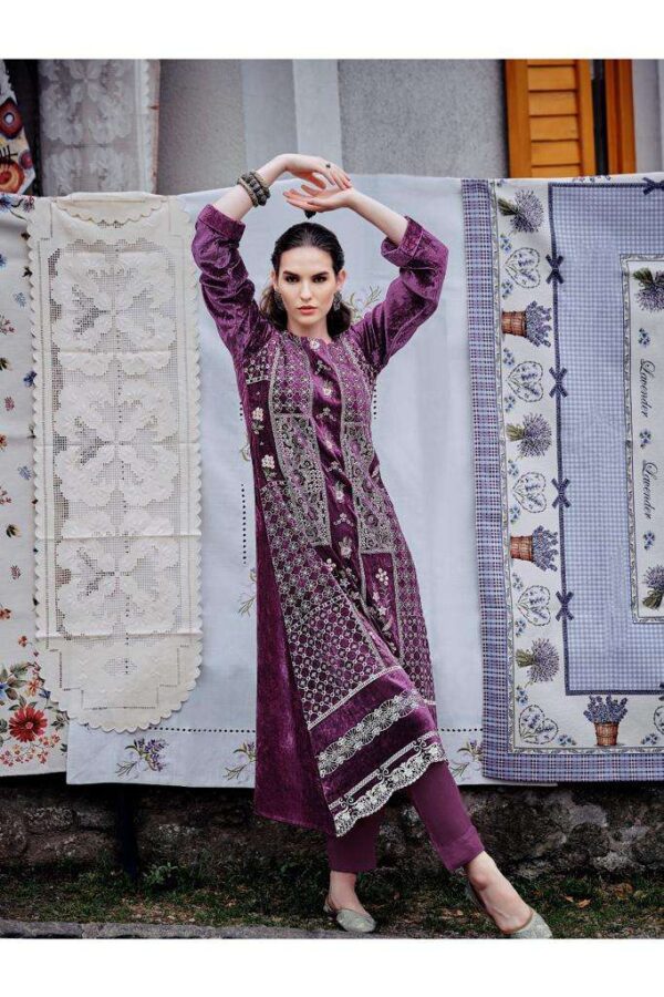 My Fashion Road Aiqa Qataar Partywear Velvet Designer Ladies Suit | 9101