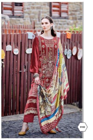 My Fashion Road Aiqa Qataar Partywear Velvet Designer Ladies Suit | 9102