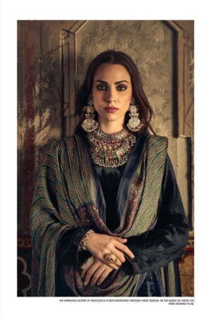 My Fashion Road Aiqa Sajda Latest Designer Wedding Wear Velvet Suit | 1055