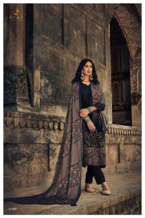 My Fashion Road Aiqa Sajda Latest Designer Wedding Wear Velvet Suit | 1058