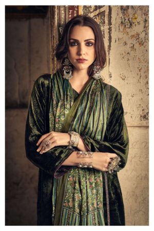 My Fashion Road Aiqa Sajda Latest Designer Wedding Wear Velvet Suit | 1059