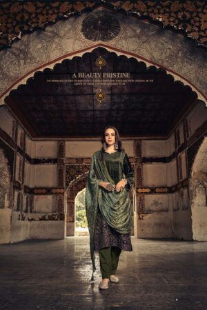 My Fashion Road Aiqa Sajda Latest Designer Wedding Wear Velvet Suit | 1059