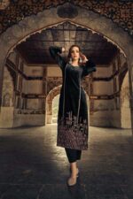 My Fashion Road Aiqa Sajda Latest Designer Wedding Wear Velvet Suit | 1055