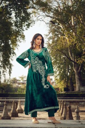 My Fashion Road Aiqa Swag Se Swagat Pure Velvet Designer Branded Latest Suits | 1052
