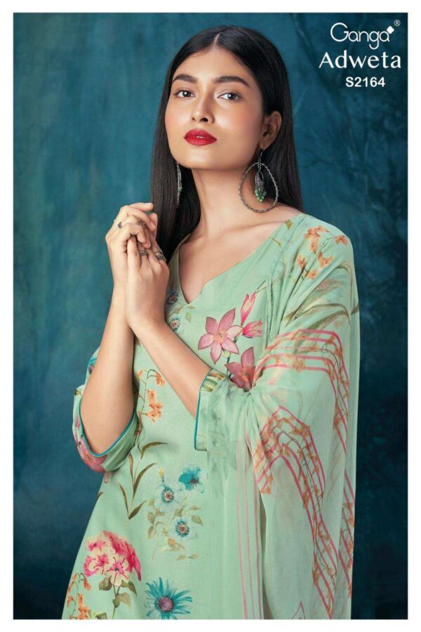 My Fashion Road Ganga Adweta Exclusive Winter Wear Pashmina Suit | S-2164-A