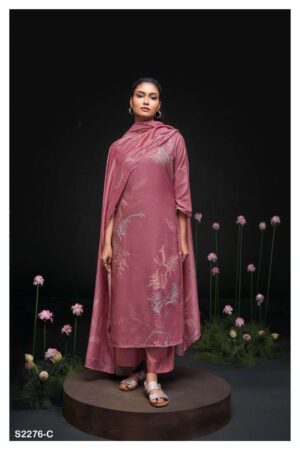 My Fashion Road Ganga Akane Exclusive Unstitched Pashmina Suit | S2276-C