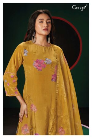 My Fashion Road Ganga Delta Tradition Wear Fancy Crape Silk Branded Ladies Suit | S2034-C