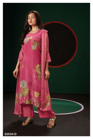 My Fashion Road Ganga Delta Tradition Wear Fancy Crape Silk Branded Ladies Suit | S2034-D