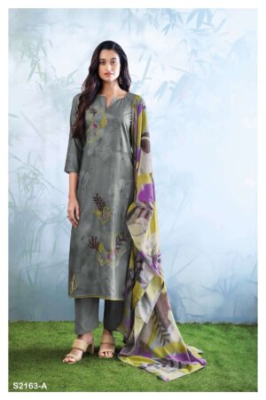 My Fashion Road Ganga Erin Pure Pashmina Premium Designs Suit | S2163-A