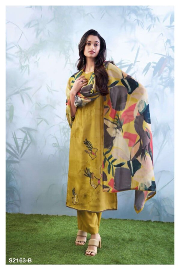 My Fashion Road Ganga Erin Pure Pashmina Premium Designs Suit | S2163-B