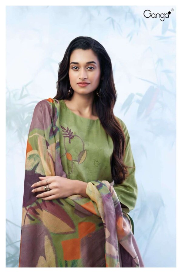 My Fashion Road Ganga Erin Pure Pashmina Premium Designs Suit | S2163-D