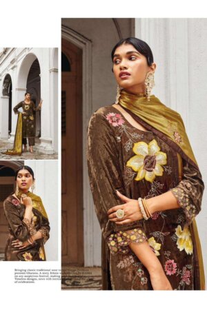 My Fashion Road Ganga Gharana Designer Print Velvet Suit | C1537