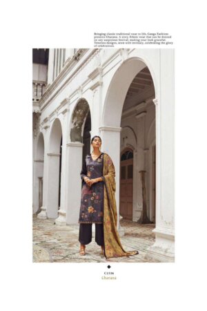 My Fashion Road Ganga Gharana Designer Print Velvet Suit | C1536