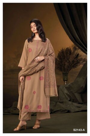 My Fashion Road Ganga Lurice Pure Pashmina Premium Designs Branded Ladies Suit | S2143-A