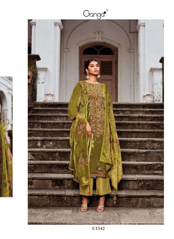 My Fashion Road Ganga Mrunal Designer Velvet Occasion Wear Branded Ladies Suit | C1542