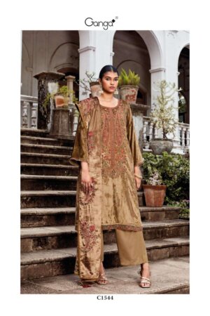 My Fashion Road Ganga Mrunal Designer Velvet Occasion Wear Branded Ladies Suit | C1544