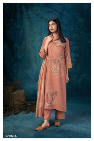 My Fashion Road Ganga Olivette Fancy Pashmina Exclusive Winter Suit | S2192-A