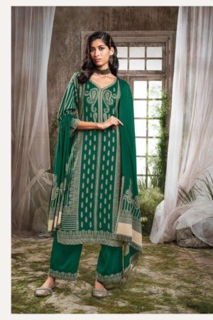 My Fashion Road Ganga Shamsi Festive Collection Jacquard Pashmina Ladies Suit | C1671