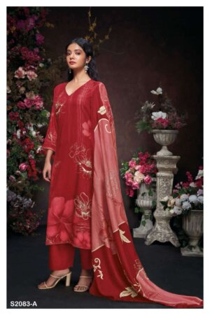 My Fashion Road Ganga Valeria Premium Designs Pure Pashmina Branded Suit | S2083-A