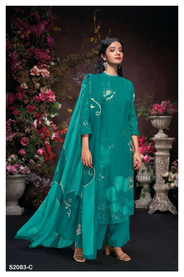 My Fashion Road Ganga Valeria Premium Designs Pure Pashmina Branded Suit | S2083-C