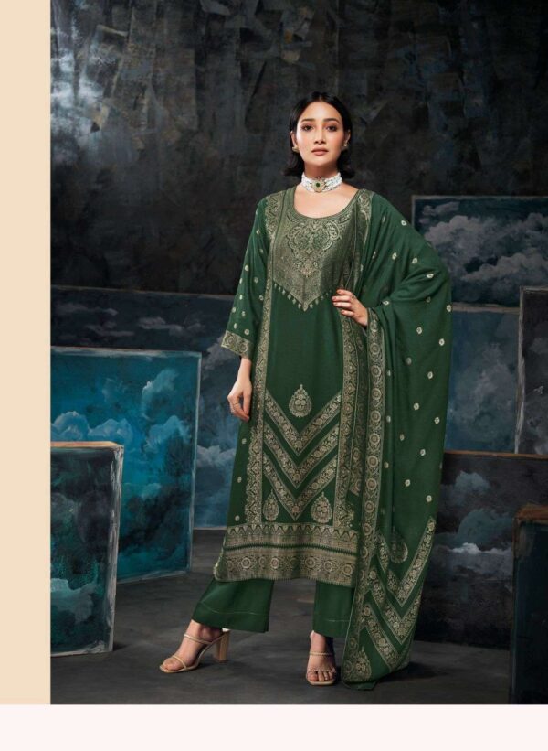 My Fashion Road Ganga Vyara Designer Pashmina Jacquard Premium Designs Suit | C1661
