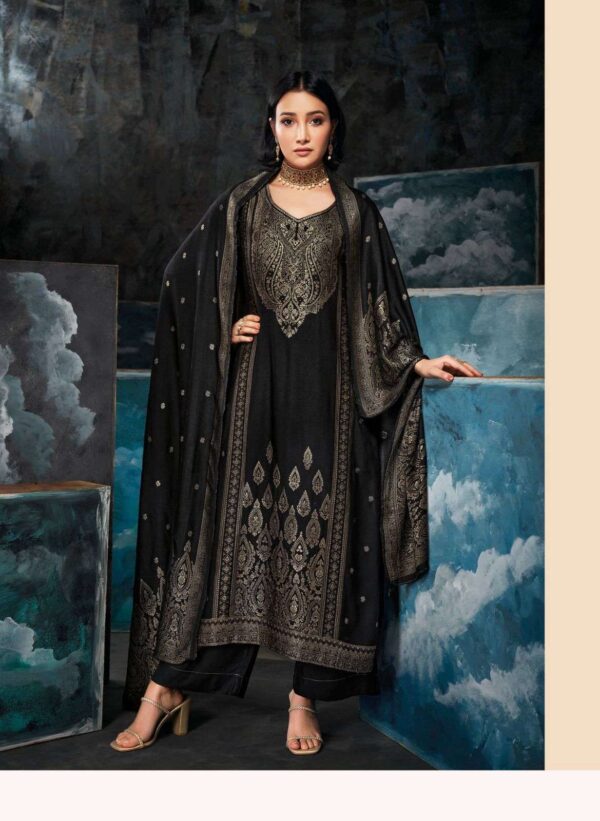 My Fashion Road Ganga Vyara Designer Pashmina Jacquard Premium Designs Suit | C1662