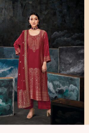 My Fashion Road Ganga Vyara Designer Pashmina Jacquard Premium Designs Suit | C1663