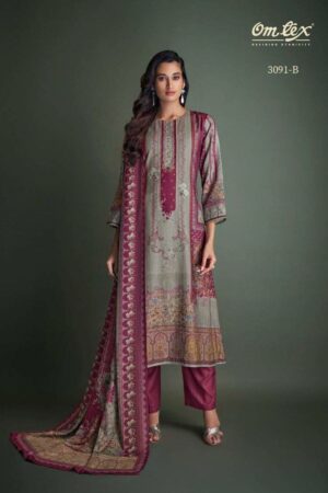 My Fashion Road Omtex Chand Digital Print Winter Collection Branded Ladies Suit | 3091-B