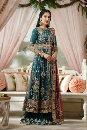 My Fashion Road Qalamkar Wedding & Bridal Winter Unstitched Collection | DN-02 SABRINA