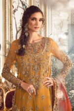 My Fashion Road MARIA B Mbroidered Wedding Unstitched Edition | Mustard BD-2707