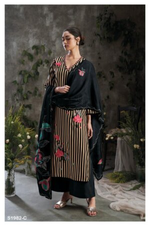My Fashion Road Ganga Kendy Exclusive Pashmina Plazzo Style Suit | S1982-C