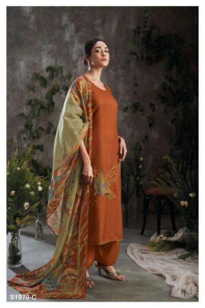 My Fashion Road Ganga Milan Fancy Pashmina Winter Wear Suit | S1979-C