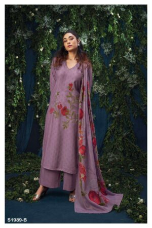 My Fashion Road Ganga Serina Winter Wear Pashmina Traditional Ladies Suit | S1989-B