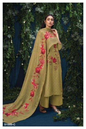 My Fashion Road Ganga Serina Winter Wear Pashmina Traditional Ladies Suit | S1989-C