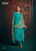 My Fashion Road Omtex Aamod Vol 10 Fancy Muslin Jacquard Traditional Dress | 2621-C