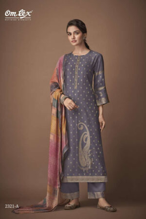 My Fashion Road Omtex Aamod Vol 6 Pure Pashmina Jacquard Occasion Dress | 2321-A
