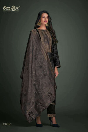 My Fashion Road Omtex Amodini Latest Style Velvet Designer Ladies Suit | 2941-C