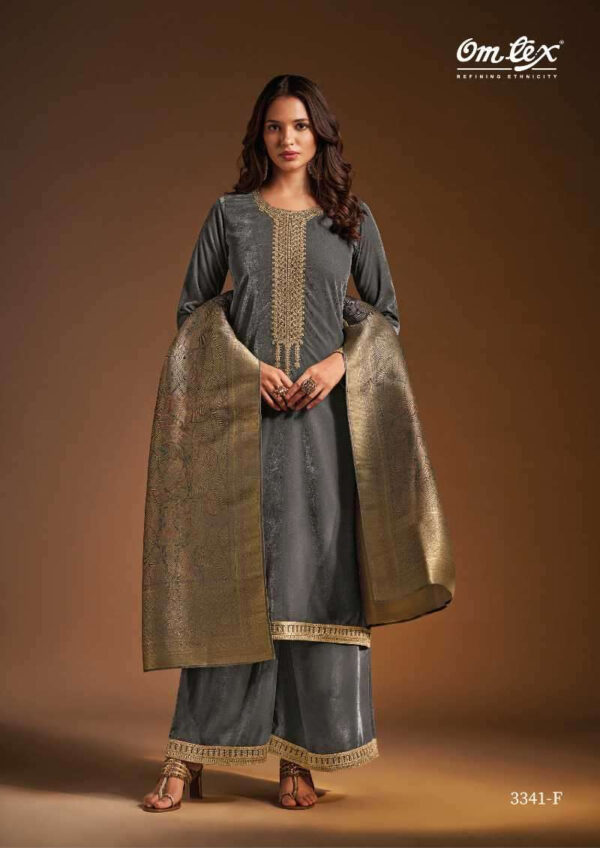 My Fashion Road Omtex Idris Fancy Velvet Traditional Wear Dress | 3341-F