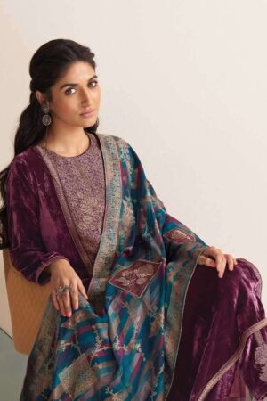 My Fashion Road Omtex Nithya Latest Designs Velvet Wedding Collection Suit | 2651-B