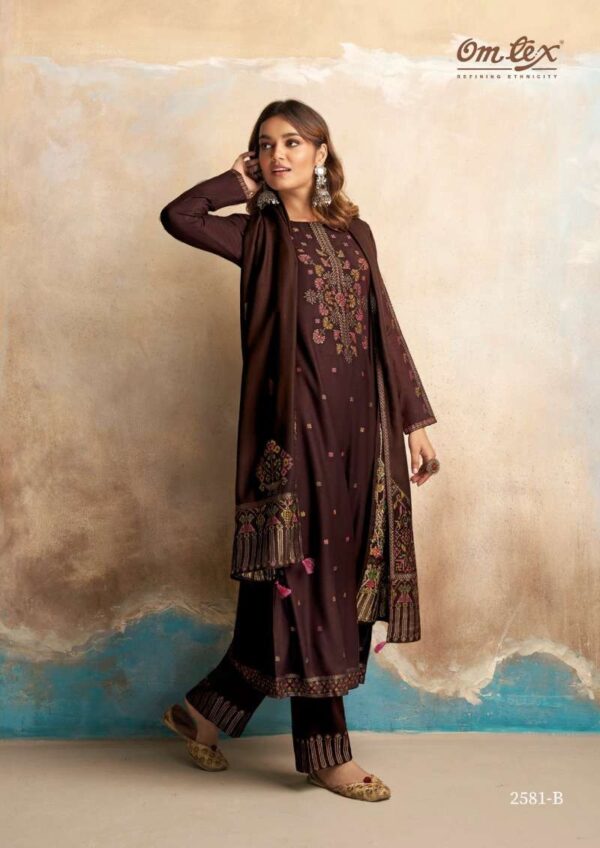 My Fashion Road Omtex Pariza Exclusive Pashmina Kashmiri Work Salwar Suit | 2581-B