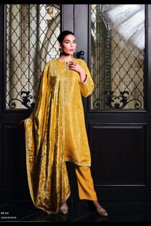My Fashion Road Varsha Kaira Panjabi Designs Velvet Designer Suit | KR-02
