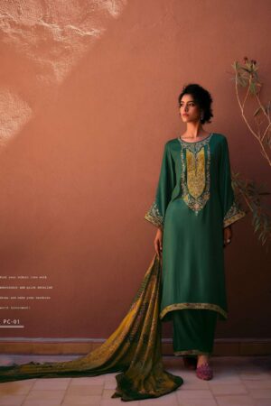 My Fashion Road Varsha The Portrait Designer Pashmina Traditional Wear Dress | PC-01