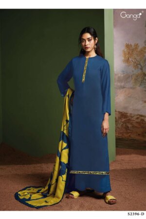 My Fashion Road Ganga Anushka Exclusive Cotton Salwar Kameez | Blue