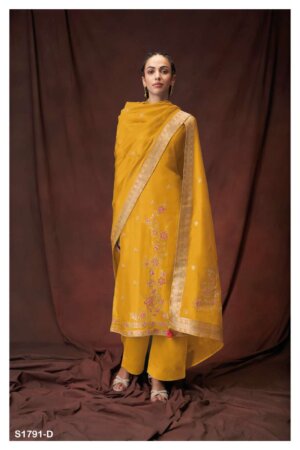 My Fashion Road Ganga Bhavika Premium Silk Jacquard Occasion Wear Suits | Yellow
