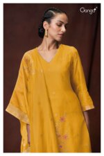 My Fashion Road Ganga Dayanita Fancy Woven Silk Wedding Wear Jacquard Suit | Yellow