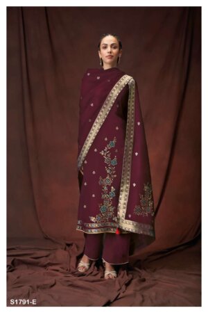 My Fashion Road Ganga Bhavika Premium Silk Jacquard Occasion Wear Suits | Maroon
