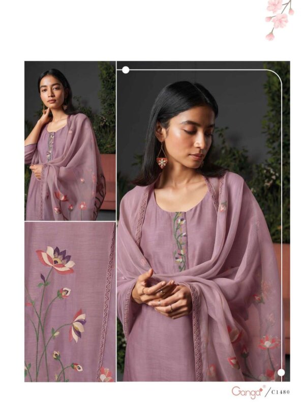My Fashion Road Ganga Cyar Fancy Silk Branded Ladies Suit Festive Collection | C1480